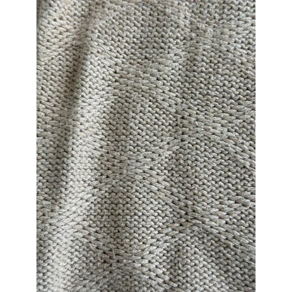 Wol Hide Sweater S/M Tan Organic Cotton Minimalist Quiet Luxury Diamond Knit - Picture 5 of 7